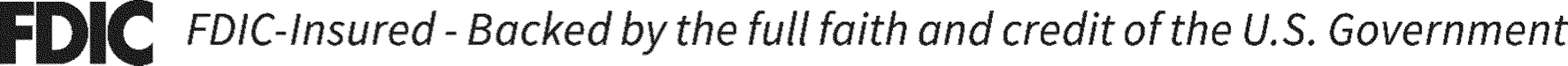 FDIC-Insured — Backed by the full faith and credit of the U.S. Government