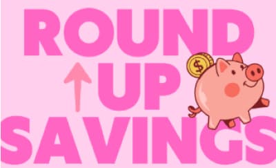 Round Up Savings piggy bank logo
